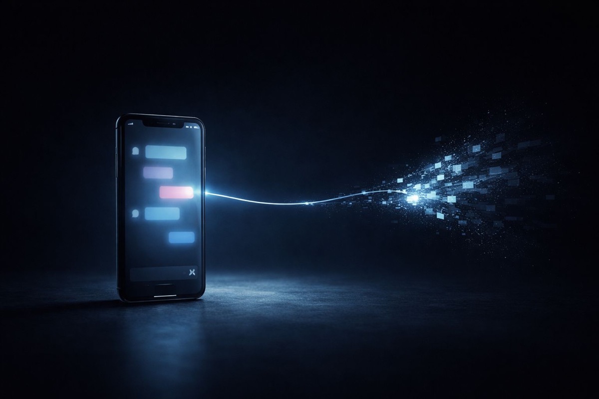 Bottled uygulaması şantajı mesajlaşma tehdidi - akıllı telefondaki sohbet mesajları ve dijital veri akışı ile online şantaj tehdidi