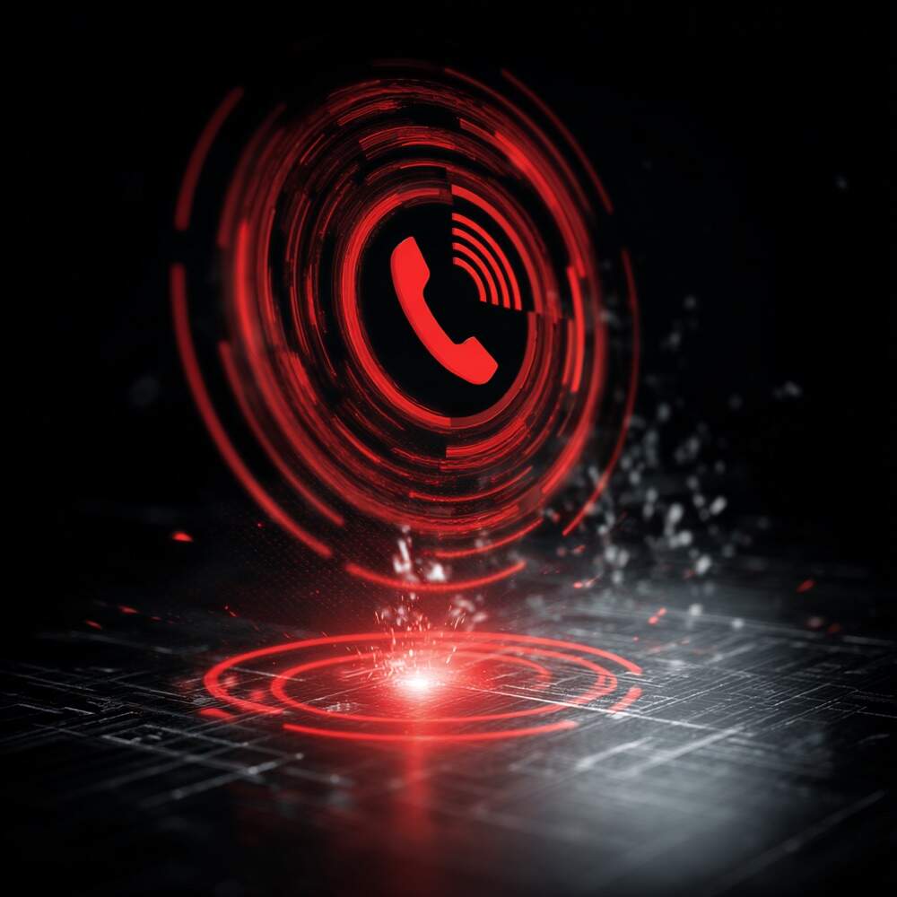 Bumble şantaj dijital tehdit - kırmızı acil çağrı ikonu siber güvenlik uyarısı