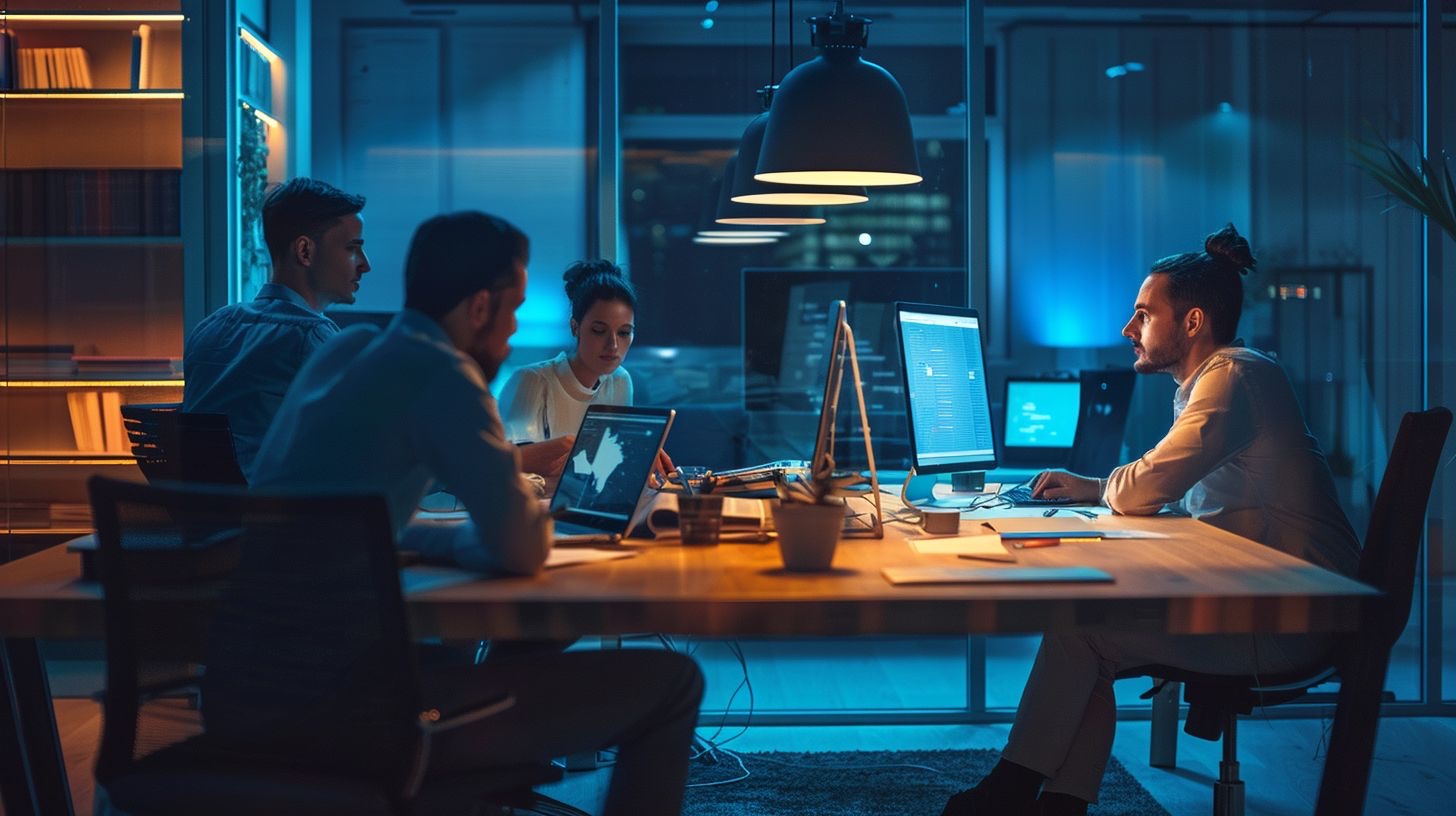 Cyber blackmail help expert team response - cybersecurity professionals collaborating in operations center on immediate threat assessment and comprehensive victim protection strategy