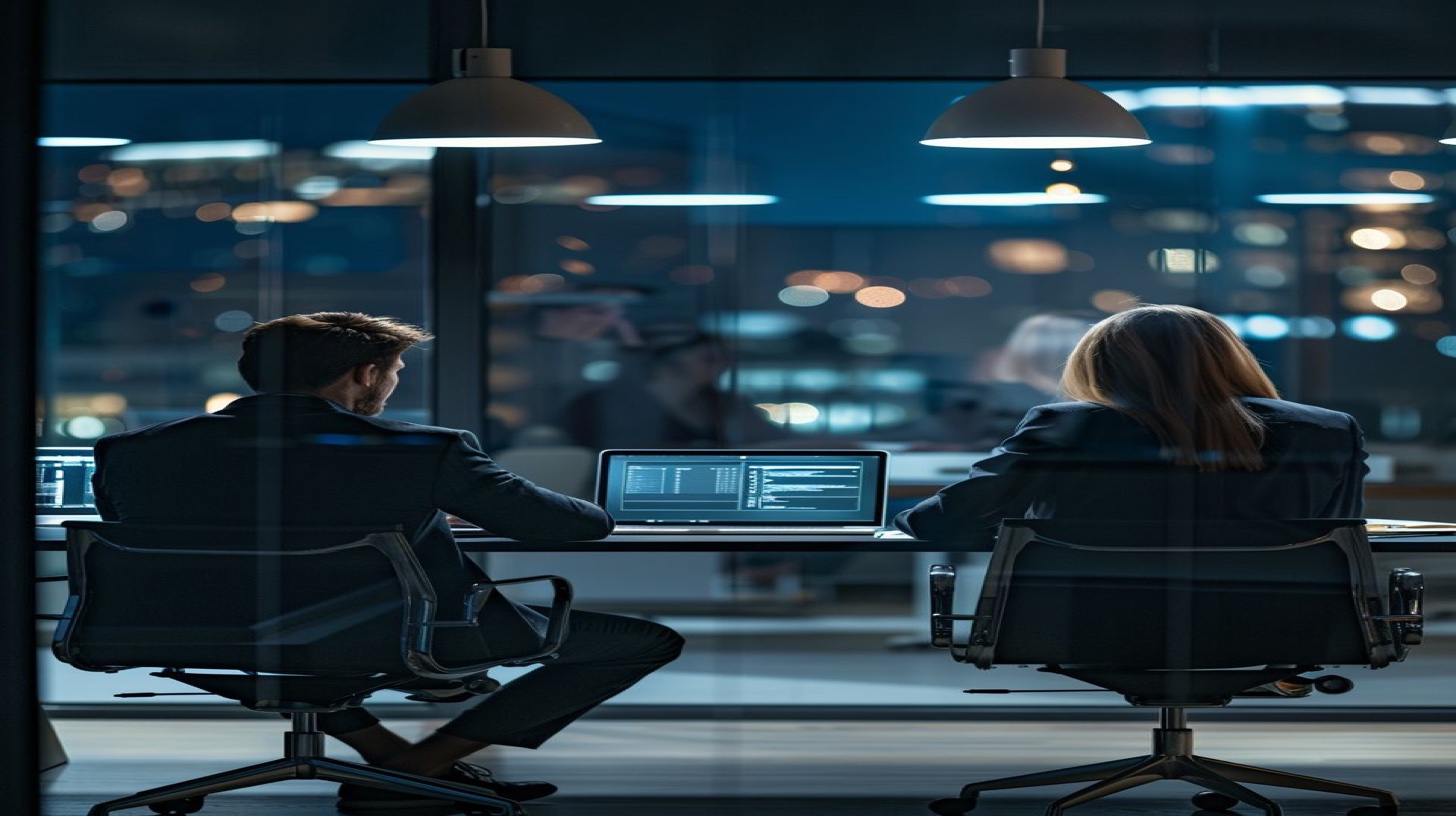 Geek Squad scam professional help - cybersecurity specialists conducting confidential consultation developing remote access threat mitigation strategy and system security recovery plan