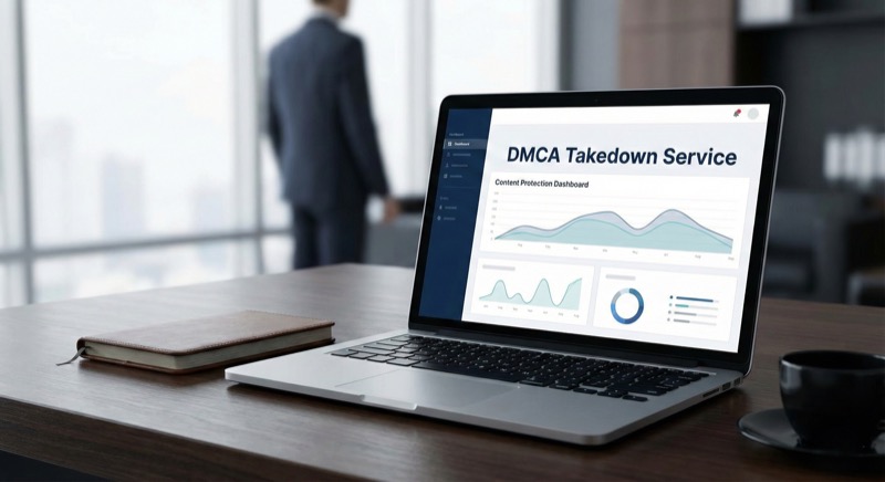 OnlyFans content protection - DMCA takedown service dashboard showing content theft analytics and removal tracking