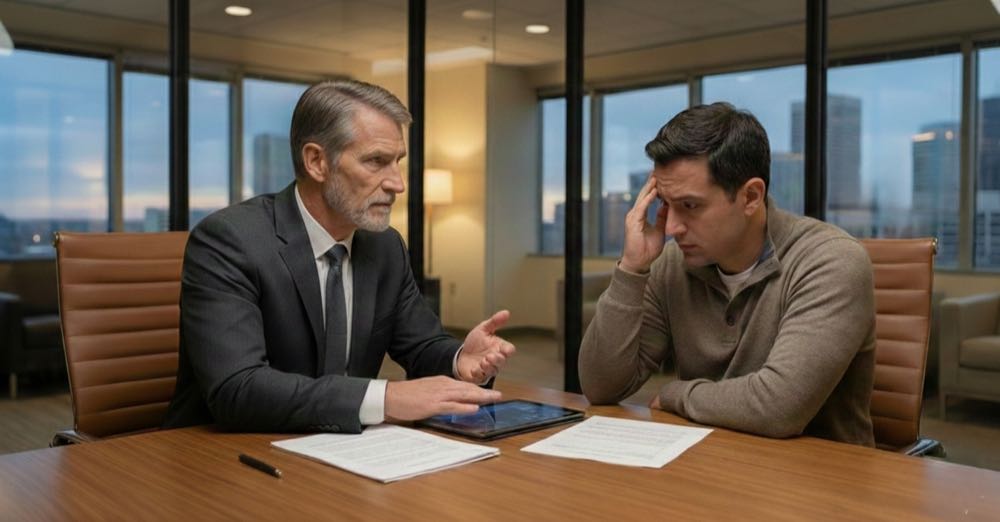 Report sextortion solution - expert team strategizing crime reporting process and victim protection in professional office meeting